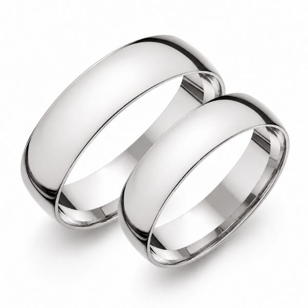 Választható egy színből: sárga, fehér, vörös. A felülete matt vagy fényes. A fehér rhodiummal bevont.
A gyűrű kívül-belül domború . A gyűrű szélessége 55 mm. Átlag súly (egy párra értendő) 8,5 gr.